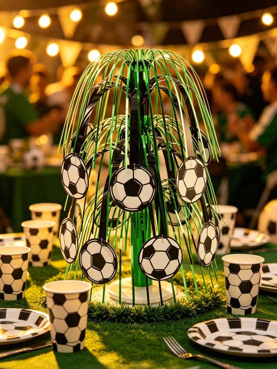 1 pieza Decoración de escritorio con forma de balón de fútbol, decoración con tema de fútbol adecuada para ver partidos y fiestas - Automóvil club británico - Ver 1