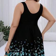 Swim Lushoire 2025 Plus Size Printed Tankini Swimsuit - Negro - Ver 3