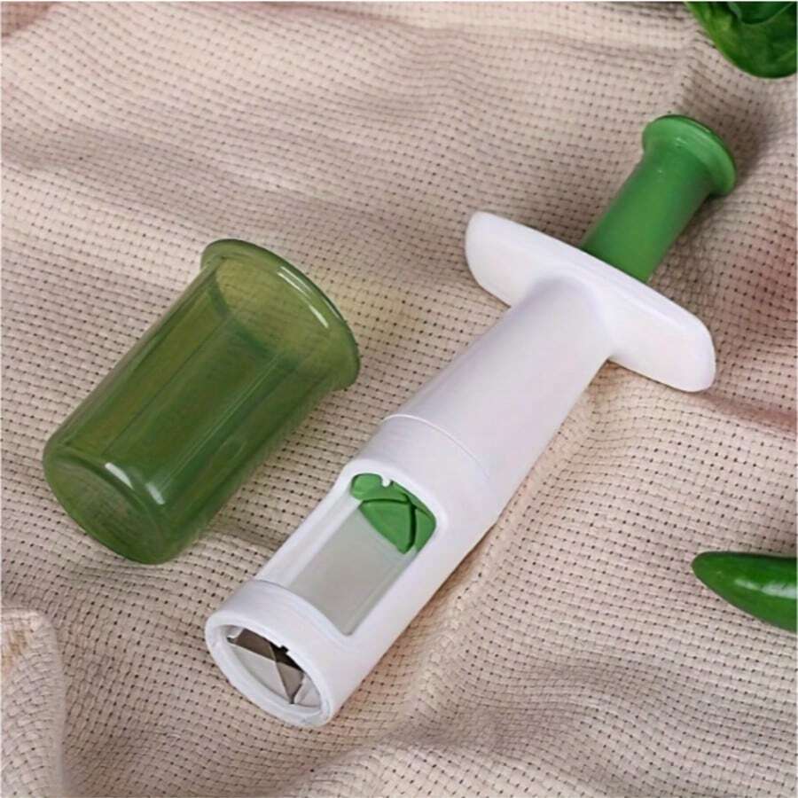 1pc Mini Fruit Slicer, Grape Slicing Creative Kitchen Tool, Cake Decoration Fruit Cutter Grape Slicer - Multicolor - View 1