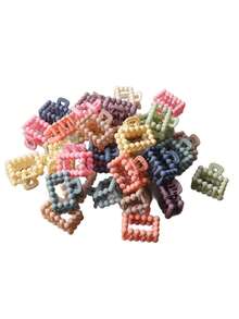 30个中号可爱花朵发爪夹 - 彩色 - 查看 2