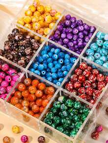 100/50pcs/1pc 時尚混色 10mm 壓克力圓形珠子，簡約可愛，適合女性手工 DIY 珠寶製作、珠寶、手鍊、耳環、項鍊、吊墜、手機掛飾、鑰匙圈等，情人節、母親節、父親節、生日派對等的完美禮物 - 查看 7