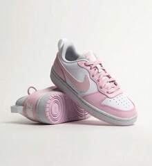 Nike Court Borough Low Recraft Big Kids/Women's Casual Shoes DV5456-123 | Everyday Versatile, Comfortable Fit - 櫻花粉 - 查看 2