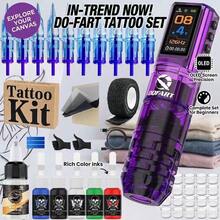 DQFART Wireless Tattoo Gun Kit - Cordless Tattoo Pen Set, Pen-Style Tattoo Machine Kit With Professional Tattoo Ink, Suitable For Professional Artists And Beginners - Multicolor - View 1