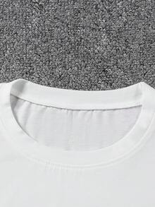 Camiseta gráfica de mujer en español "Feliz Día del Niño" - Top casual de manga corta y cuello redondo con diseño divertido de estrellas y confeti, camiseta elástica media lavable a máquina para verano y primavera, camisetas para damas, diseño vibrante para niñas, camisa de ajuste cómodo - Blanco - Ver 3