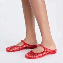 Summer Jelly Sandals For Women, Fashion Jelly Sandals Women, Casual Sandals For Women, Stylish Shoes For Women, Elegant High Heel Sandals, Soft Comfort Summer Shoes, Breathable Daily Outdoor Footwear, All-Match Womens Sandals, Lightweight Ladies Summer Footwear, Perfect Mother Gifts, Chic Casual Party Street Wear For Hot Summer Days - Đỏ - Xem 3