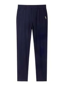 Men's Letter Embroidered Pocket Straight Leg Casual Pants, Slim Fit Fashion Versatile, Suitable For Husbands, Boyfriends, Outings With Friends, Parties - Royal Blue - View 4