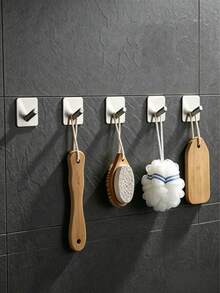 Móc treo tự dính chống thấm nước, móc treo áo choàng tắm bằng thép không gỉ, móc treo áo khoác tự dính chịu lực cao, móc treo khăn bằng thép không gỉ dùng cho túi xách, khăn tắm, áo choàng, mũ, tạp dề – Không cần khoan, dùng cho phòng tắm, nhà bếp, khách sạn. - Nhiều màu - Xem 1