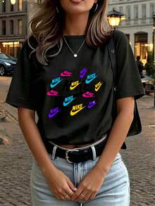 Women T-Shirts - Black - View 4