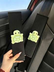 Breathable Cute Turtle Shoulder Strap Cover, Creative Small Turtle Car Safety Belt High-End Shoulder Pad Cover, Car Protective Sleeve, Suitable For All Seasons, For Women - Turtle - View 16