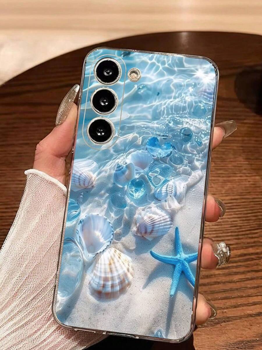 1个海洋沙滩海星贝壳软手机壳，兼容华为荣耀、Galaxy A04e/12/A13/A14/A34/A50/A52/A53/A54/S21/S22/S23/S24/S25/S25Ultra/S25FE/S26/S26 PLUS/S26 ULTRA/S26 EDGE、6A/7A/8A、12T/13T/15T/15T Pro，[国际版，非国内版] - 無色 - 查看 1