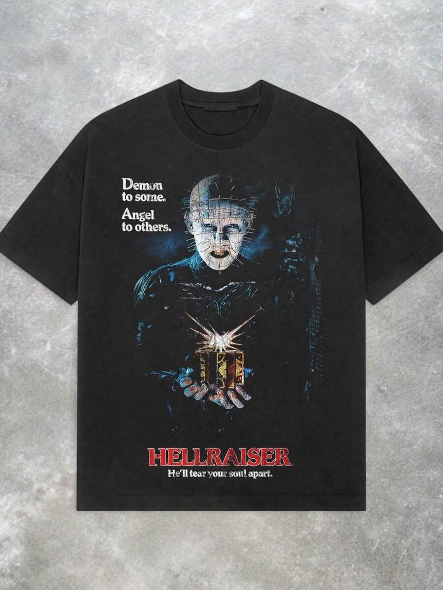 Unisex T-shirt Retro Tee Vintage Skräckfilm T-shirt herr-t-shirts herrkläder herrset herr-t-shirt herrartiklar vardagsklänningar för kvinnor damset eleganta blusar dam-t-shirts damklänning - Svart - Visa 1