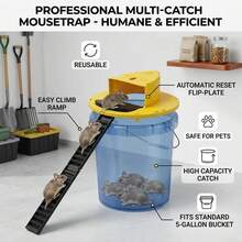 Bẫy chuột thông minh kiểu hố, thùng có nắp trượt lật, tự động đặt lại vị trí sau khi bắt chuột. - Nhiều màu - Xem 5