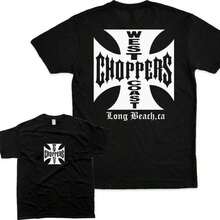 100% Cotton T-Shirt West Coast Choppers Shirt, Unisex Printed Shirts, Classic Casual Top, Menswear, Women's Tops, Women's Tops - Black - View 5