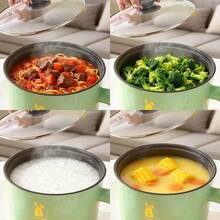 SOKANY Multifunctional Non-Stick Pot, Rice Cooker, Electric Frying Pan, Electric Stir-Fry Pot, Electric Pressure Cooker, Mini Hot Pot. Portable And Compact, Easy To Clean, With Non-Stick Coating, Suitable For Indoor And Outdoor Use, Kitchen Essential. - Mint Green - View 3