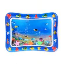 1 pieza Colchoneta inflable de agua para bebés, adecuada para bebés y niños pequeños de 3 a 24 meses, colchoneta portátil de tiempo de barriga rosa, desarrolla la fuerza muscular, criaturas marinas flotantes aleatorias, se requiere supervisión de adultos - Rosa - Ver 9