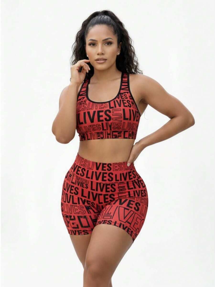 Premium Fitness Gym Set Lives Zero Transparency - 紅色 - 查看 1