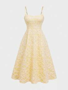 Women Midi Dresses - 淺黃色 - 查看 6