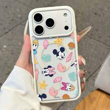 Một chiếc ốp lưng điện thoại từ tính bằng acrylic với hình ảnh chuột Mickey và Minnie của Disney, vịt Donald, cùng các họa tiết hoạt hình anime dễ thương, vui nhộn, đậm chất mùa hè, tương thích sạc không dây, là ốp bảo vệ unisex dành cho iPhone 17/17 Pro/17 Pro Max/17/16/15/14/13/12 series. - màu đen - Xem 3