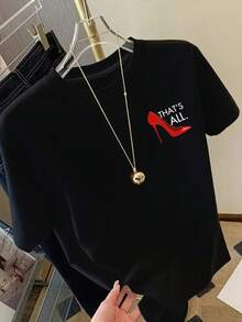Plus Size T-Shirts - Black - View 2