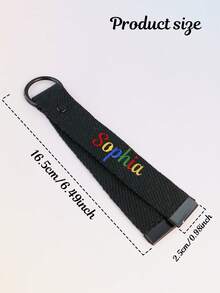 客製化刺繡姓名鑰匙圈，個性化字母鑰匙圈，極簡美學圖標設計包包掛飾，客製化姓名鑰匙圈 - 風格D - 查看 6