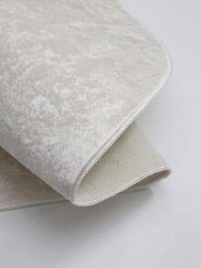 Alfombra redonda moderna de estilo bohemio - Alfombra de círculo geométrico texturizada con flecos blancos - Decoración lavable para la guardería y la sala de estar - Beis - Ver 4