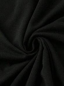 Camiseta casual de mujer de manga corta con cuello redondo y estampado de personajes, tops gráficos para mujeres HAGP M6PM - Negro - Ver 5