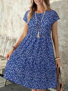 Vestidos de verano para mujer, vestidos vintage para mujer, vestidos de verano para mujer, vestidos de verano para mujer, vestidos midi para mujer - azul real - Ver 6