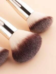 ronshadow Bộ 5 cọ trang điểm: 3 cọ trang điểm hai đầu + 2 bông mút trang điểm, bao gồm cọ má hồng tròn, cọ tạo khối vát và cọ tán kem nền dẹt. - Nhiều màu - Xem 7