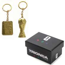 2pcs 2026 USA, Mexico, Canada World Cup Party Keychain Hercules Trophy Theme Keychain Pendant. This Keychain Is A Must-Have For FIFA Fans, Perfect For Back-To-School Gifts - Multicolor - View 4