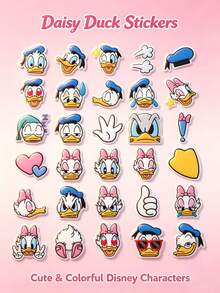 Disney 经典唐老鸭乙烯基贴纸，可爱卡通人物贴花，防水自粘贴纸，非常适合用于笔记本电脑、水瓶、手机壳、滑板、行李箱、日记本和DIY装饰。 - 不乾膠貼紙 - 查看 1