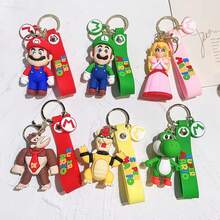 1 pieza Llavero colgante con imagen de figura de anime, llavero de princesa de dibujos animados Superbros, accesorio para mochila, bolso, coche, regalo perfecto de vacaciones para familia y amigos, Kawaii - Multicolor - Ver 10