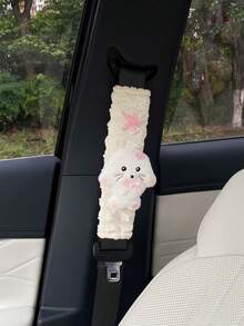 1/2pcs Cute Seal & Starfish Plush Car Seat Belt Covers, Safety Protection Pads - Multicolor - View 3