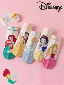 Disney 1/5/10 正品迪士尼袜子，可爱卡通图案儿童彩色中筒袜，时尚休闲透气学生袜，适合日常穿着、返校季、节日礼物 - 彩色 - 查看 3