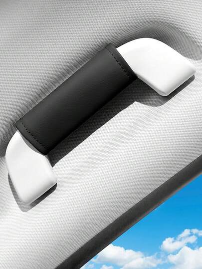 2 piezas Cubierta de asa de agarre del automóvil con tacto de napa, protector de mano de cuero PU suave para manijas de techo y puerta, antideslizante y resistente al sudor, ajuste preciso, duradero y resistente al sol, universal para la mayoría de los automóviles, SUV, camiones - Actualización de agarre cómoda