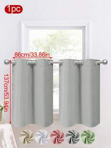 1 tấm rèm cản sáng cao cấp, màu trơn, rèm cửa sổ nhỏ nửa chiều cao, thiết kế đục lỗ, chống tia UV, chất liệu polyester, kiểu treo thanh ngang, dễ dàng lắp đặt, cản sáng quanh năm, phù hợp cho nhà bếp, phòng khách, văn phòng, rèm trang trí 100% polyester. - Nhiều màu - Xem 12