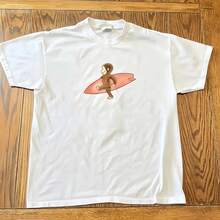 2026 Summer New Arrival [100% Cotton][Graphic Tee] Surfing Graphic T-Shirt – Tee, Cute Cartoon Monkey Shirt, Unisex Casual Streetwear Top, Unisex Shirt, Gift For Her For Him Daily Retro Street T-Shirt - màu đen - Xem 4