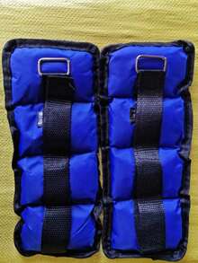 Bộ 2 bao cát tập luyện điều chỉnh trọng lượng 1-6kg, tạ đeo cổ tay và cổ chân để tập luyện sức mạnh. - Màu xanh lam - Xem 9