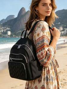 Women Fashion Backpacks - Negro 5 - View 11