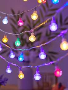 1pc Waterproof Colorful Lights Suitable For Outdoor Camping, Night Market Stalls, Neon Lights, Outdoor Yard, LED Bubble Ball Lights, Small Colorful Flashing Light String, Starry Party Decor Lights, Indoor Lighting - Constant Light + Flashing - View 11