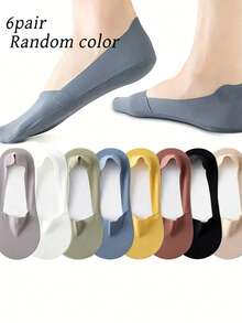 1/3/6/10/15/20 Pairs Women's Summer Ice Silk Invisible Socks, Candy Color Thin Non-Slip Daily High Heel Socks, Halloween Christmas Gift - Multicolor - View 12