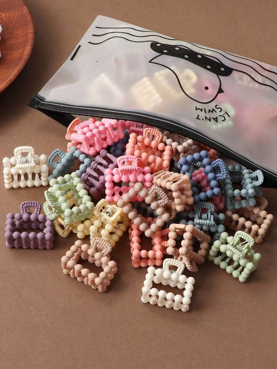 30个中号可爱花朵发爪夹 - 彩色 - 查看 1