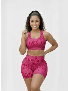 Premium Fitness Gym Set Lives Zero Transparency - 玫瑰紅 - 查看 2