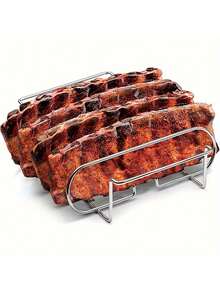 1pc Non-Stick Row Skeleton, Portable Barbecue Grill, Suitable For Steak And Lamb Chops Outdoor Barbecue Tools, Suitable For Restaurant, Summer Barbecue - A - View 6