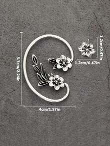 Anting Bunga - Hadiah Sempurna untuk Pecinta Alam, Ideal untuk Ulang Tahun dan Hari Jadi - Perak - View 2