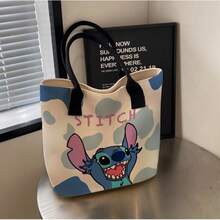1 Túi đeo vai kiêm giỏ đựng đồ chủ đề Stitch của DISNEY có khóa kéo - Hình Stitch dễ thương, thích hợp để mang đi du lịch, đựng sách, đồ ăn nhẹ - Quà tặng cho người yêu thích Stitch - Hình vuông - Xem 5
