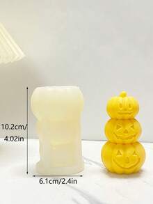 1pc Halloween Evil Pumpkin DIY Silicone Mold - White - View 6