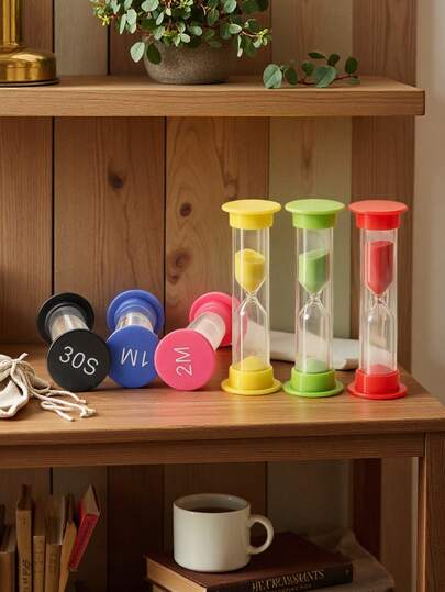 Juego de 6 piezas, 30 minutos, 1 minuto, 2 minutos, 3 minutos, 5 minutos, 10 minutos Reloj de arena, decoración de escritorio para adolescentes, regalo, gestión del tiempo y alivio del estrés (color aleatorio) Reloj, elegante, alivio del estrés, tiempo de juego, regalo de cumpleaños, fiesta, Halloween, decoración de carnaval