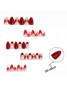 Bộ 30 móng tay giả phong cách cô gái ngọt ngào và cá tính, họa tiết hoa 3D, vỏ sò đỏ, da báo, ngọc trai, màu Y2K, kèm 1 gel dán và 1 dũa móng, phù hợp cho phụ nữ/bé gái sử dụng hàng ngày, làm đẹp, nghệ thuật vẽ móng, mùa tốt nghiệp, ngày lễ, du lịch. - Nhiều màu - Xem 11