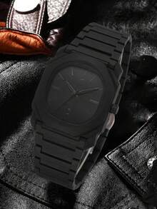 JasonRolls 1pc, Men's Watch, Classic Retro Casual Business Square Dial Men's Quartz Watch, Suitable For Daily Decoration, Back To School Season, Holiday Parties, And Other Occasions, Or Various Holiday Gifts, Graduation Gifts, Birthday Gifts For Boyfriends - Multicolor - View 3