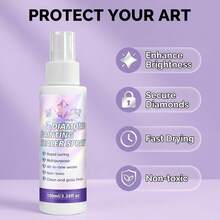 Spray fijador para pintura de diamantes, fijador de arte de diamantes de secado rápido que proporciona protección instantánea y un brillo mejorado, ofrece una protección duradera para tu obra de arte, evita el polvo y el desprendimiento, fácil de aplicar - Ver 7